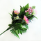 искусственные цветы букет георгинов с добавками цвета белый с розовым 19