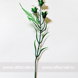 искусственные цветы ветка гвоздики(пластмассовая) цвета белый 6
