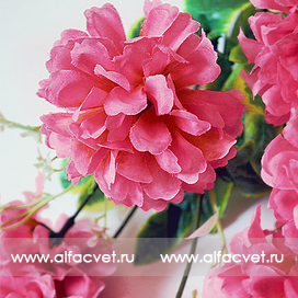 искусственные цветы букет хризантем цвета темно-розовый 10
