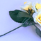 искусственные цветы роза-фиалка цвета желтый 1