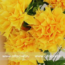 искусственные цветы хризантемы цвета темно-желтый 26