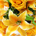 искусственные цветы роза-лилия цвета желтый 1